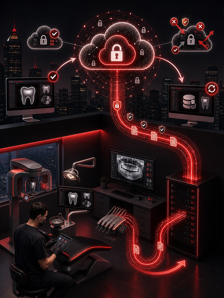 Secure dental practice data backup and recovery planning