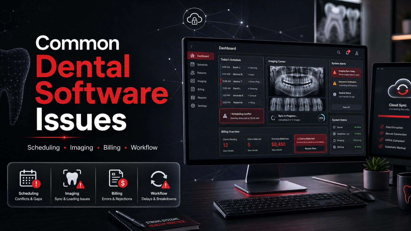 Dental software support for Open Dental, Eaglesoft, Dexis, and dental practice systems