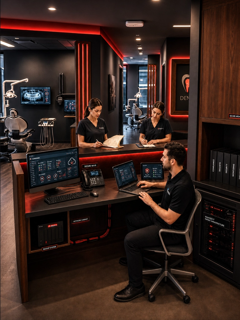New dental office IT infrastructure setup