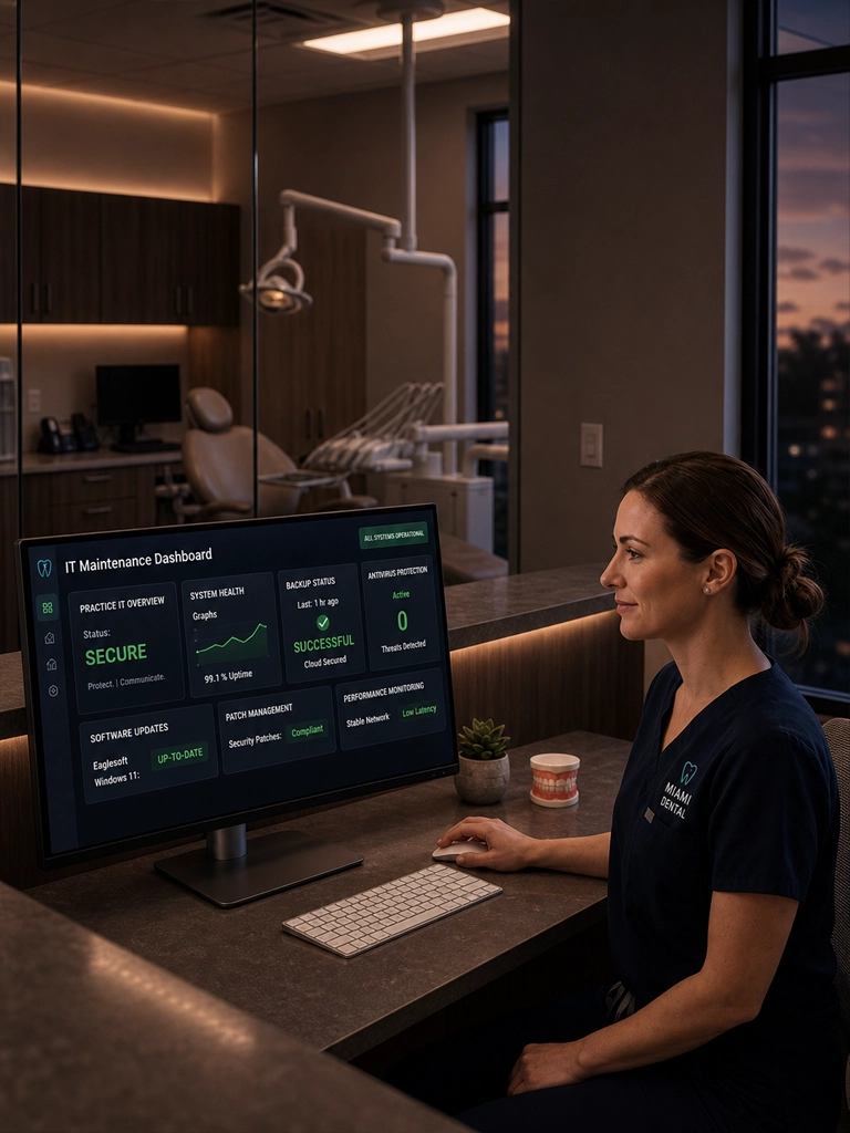 Dental workstation monitoring and maintenance support