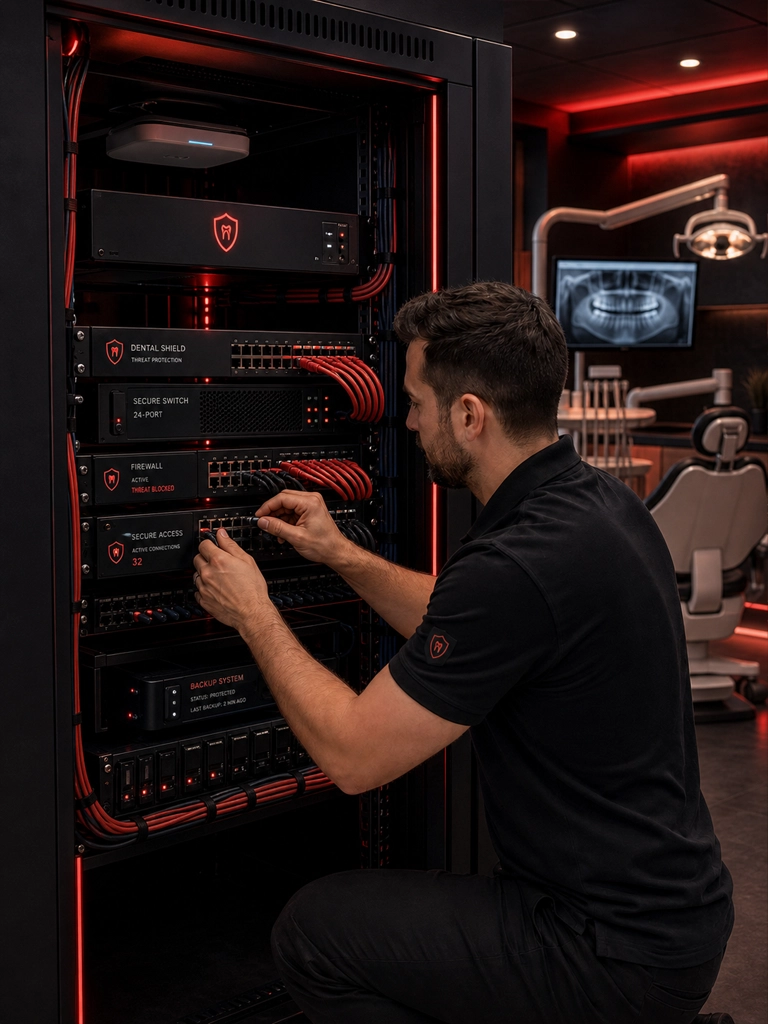 Network and infrastructure upgrades for a dental practice