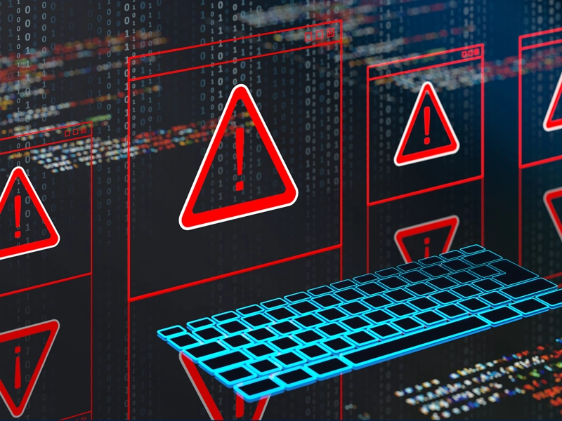 neon-style hazard sign